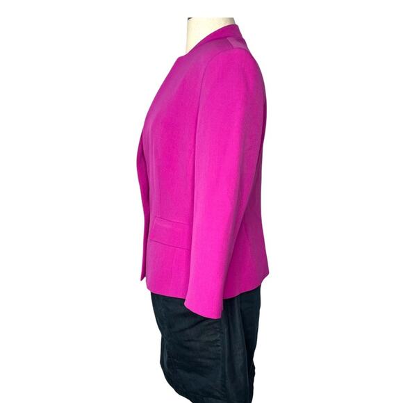 Nipon Boutique Blazer 1 Button Pockets Fuschia Pink 4 EUC - Picture 5 of 12